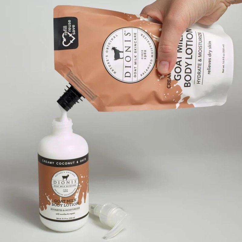 Creamy Coconut & Oats Goat Milk Body Lotion | 8.5 oz Refill Pouch - Nourishing Skincare