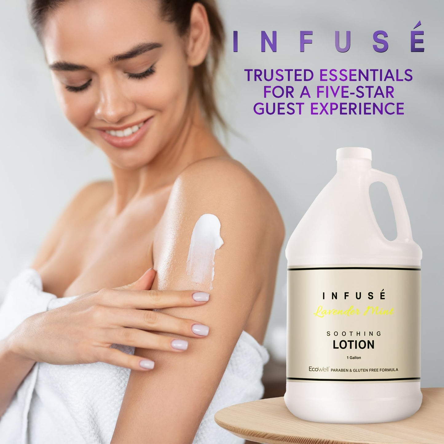 1-Shoppe All-in-Kit | Infuse Lotion | Infuse Lavender Mint Hotel | 1 Gallon | For Hospitality & Vacation Rentals to Refill Dispensers | (Single Gallon)