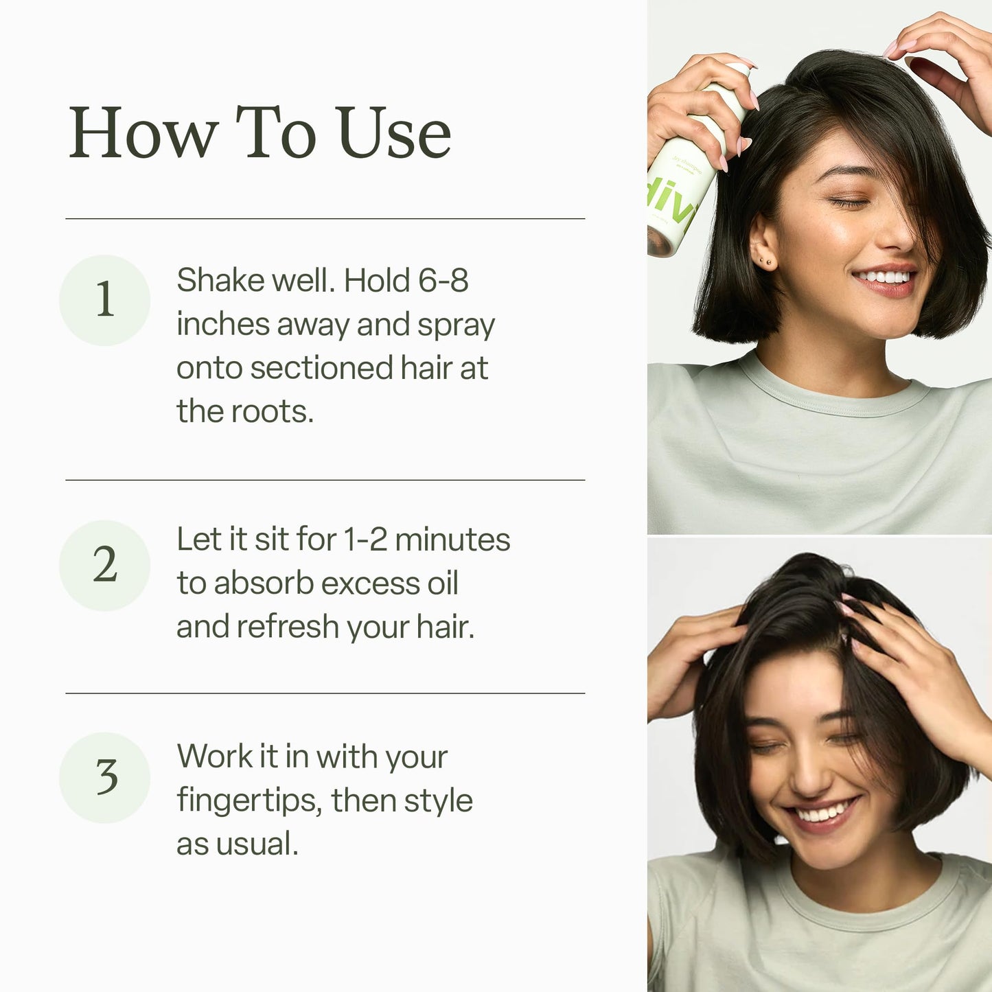Divi Dry Shampoo Spray for Women - Formulated to Absorb Oil, Balance the Scalp and Extend Time Between Washes - Free of Benzene, Butane, Propane and Talc, 5.3oz (1 Pack)