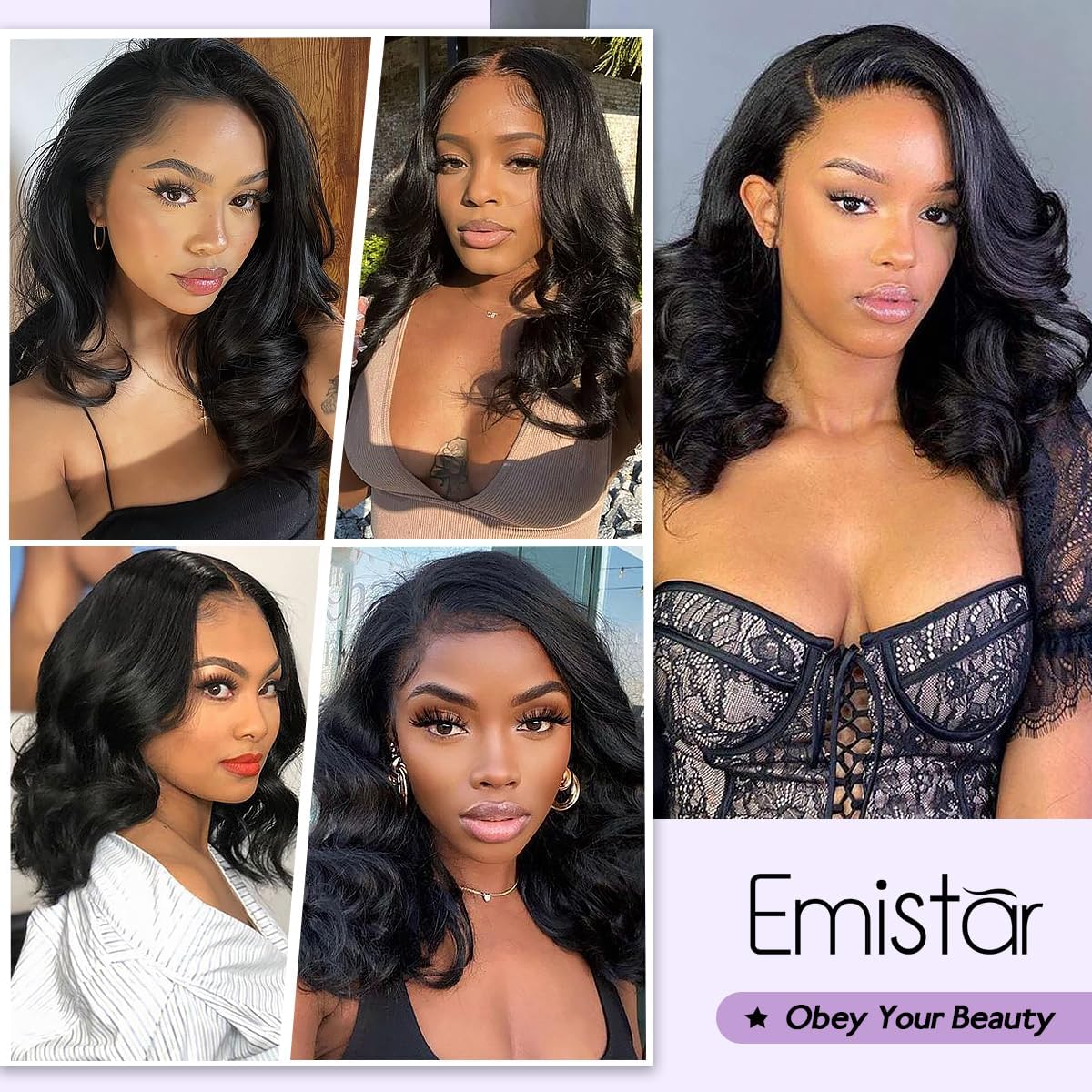 Wavy V Part Wig for Black Women - Glueless Heat-Resistant Synthetic Hair | 24 Inch, Soft Texture