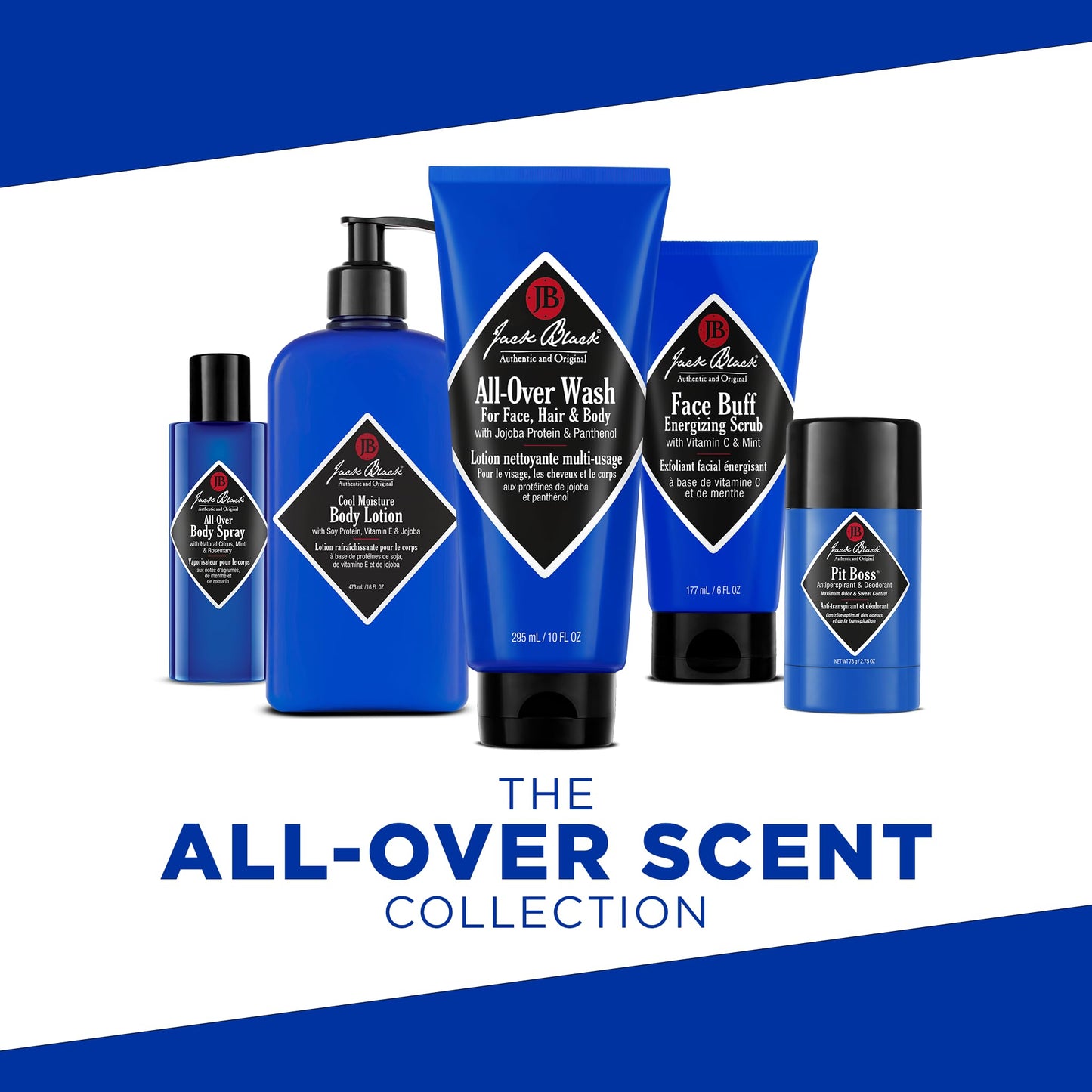 Jack Black Pit Boss Original Antiperspirant & Deodorant Men - 2.75 oz - Citrus, Mint & Oakmoss - Mens Deodorant for Sensitive Skin