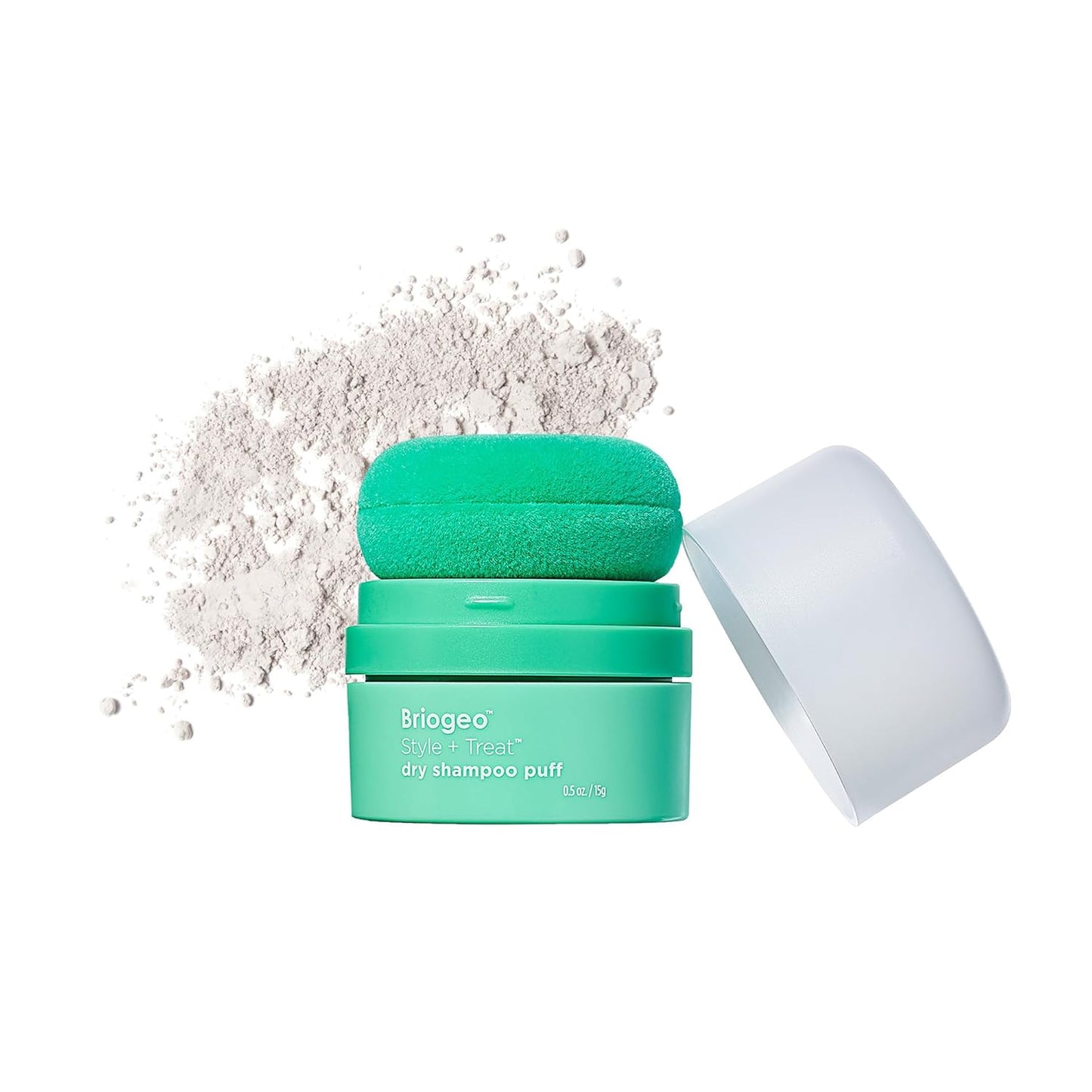 Briogeo Dry Shampoo Puff - Non-Aerosol Talc-Free Root Refresh | Volumizing Powder | Vegan & Cruelty-Free | 0.5 oz