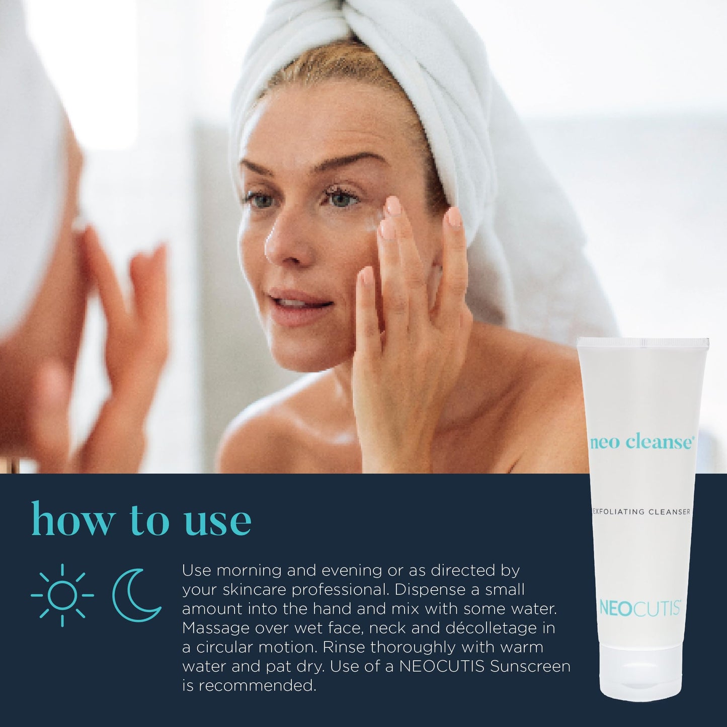 Neocutis Neo Cleanse - Exfoliating Skin Cleanser - Glycolic Acid Gel - 125ml