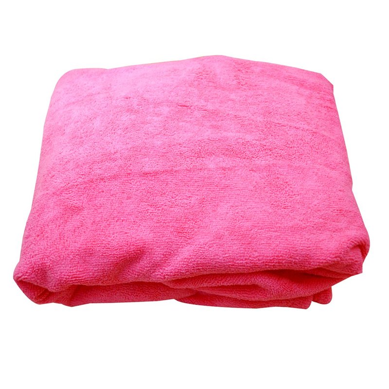 Queena Women Microfiber Bath Towel Wrap & Hair Turban Adjustable Spa Shower Cover Up,Pink