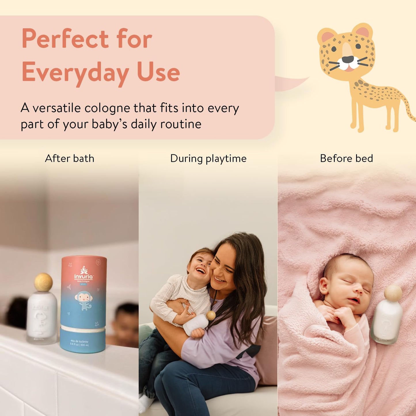Invuria Afeto Baby Cologne | Alcohol-Free Baby Perfume for Boys & Girls | Gentle Baby Fragrance | Made In USA | Colonia Para Bebés | 3.4 oz | 100 mL