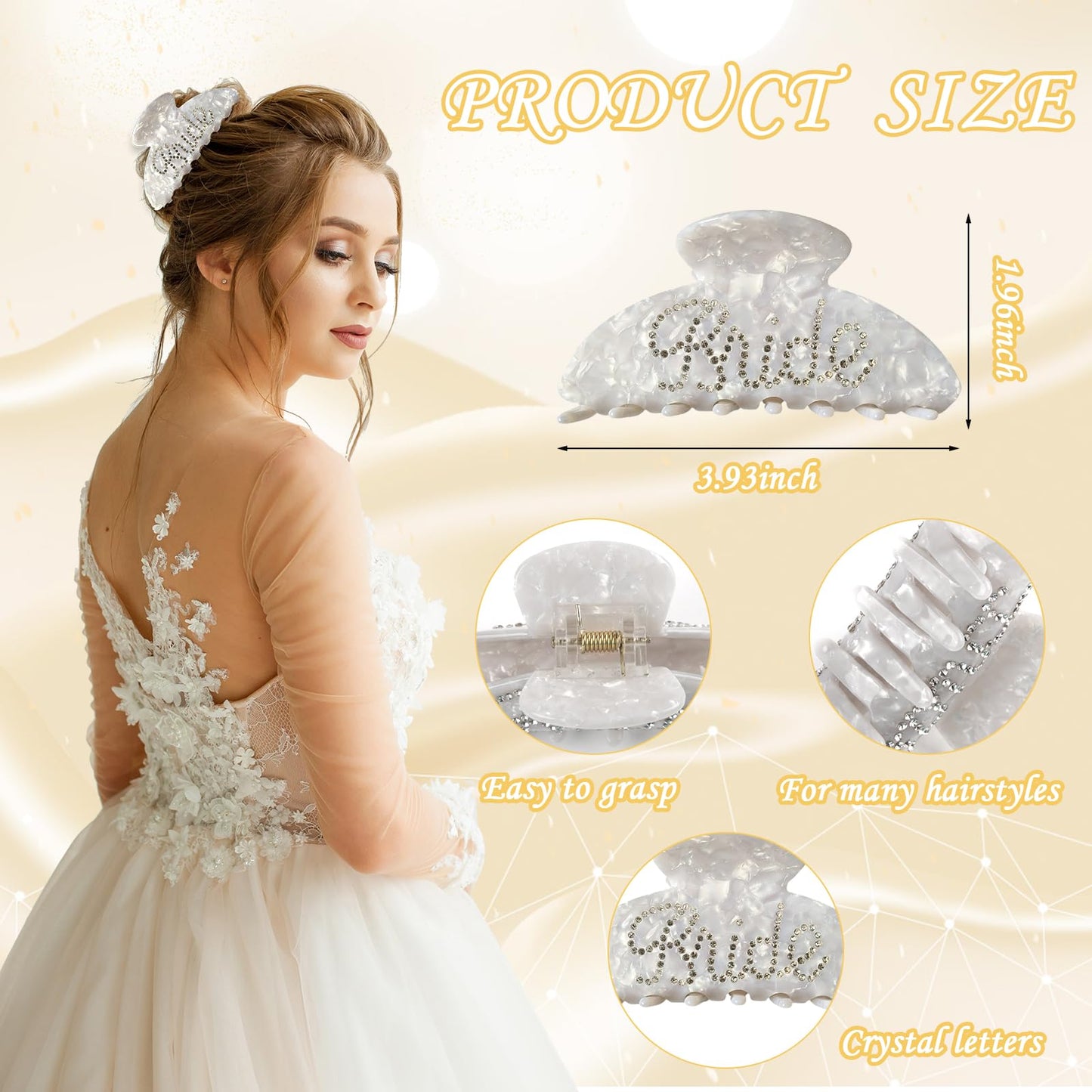 Tkifoda Bride to Be Gifts, Bridal Shower Wedding Gifts, Bride Tote Bag I Do Slippers Robe Hair Clip for Wedding Day