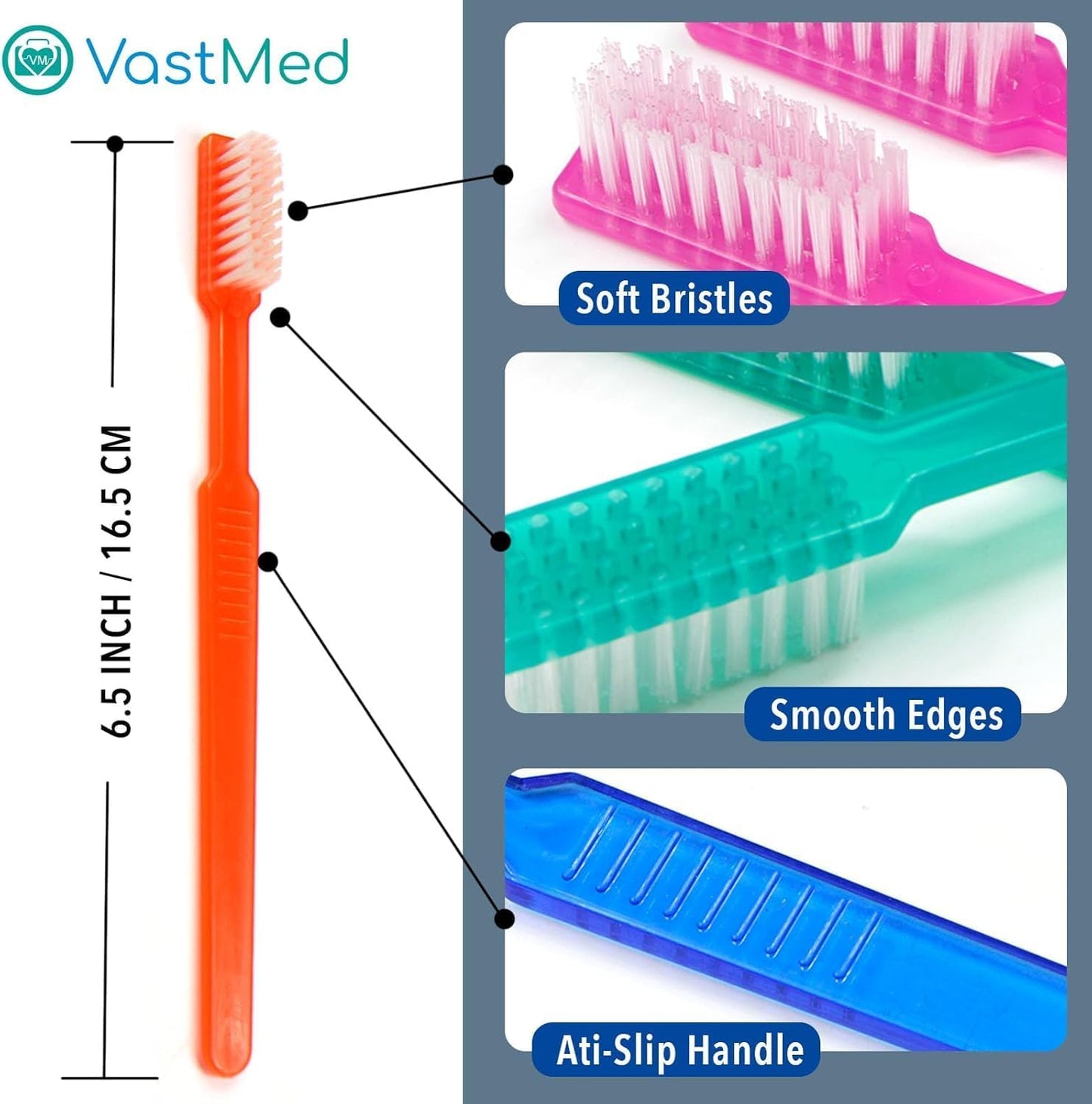 Disposable Pre-Pasted Toothbrushes - 200 Individually Wrapped Single Use Brushes | Ideal for Travel, Camping, and Gifts | Multi-Color