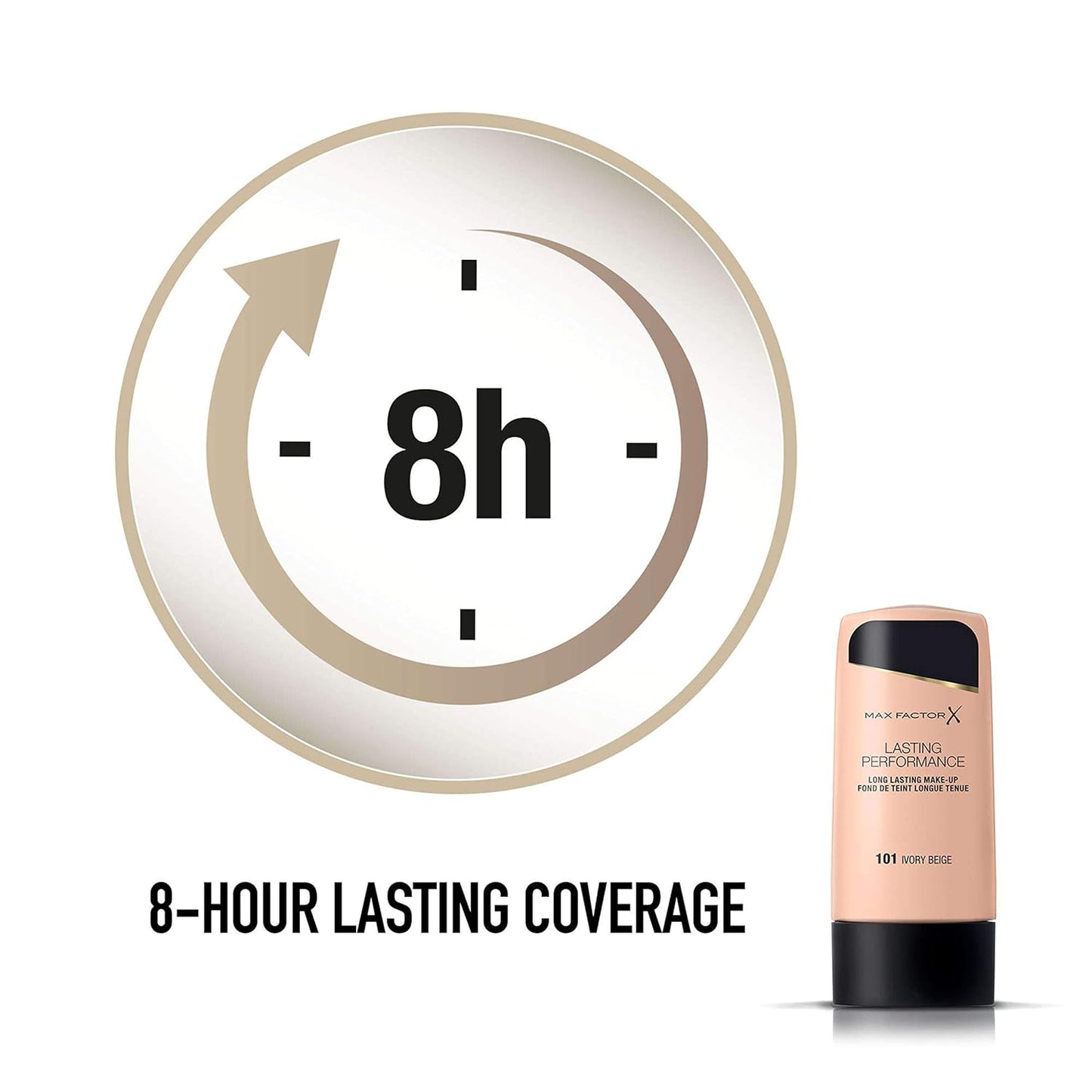 Max Factor Long Lasting Foundation - 101 Ivory Beige | Flawless Finish & All-Day Wear