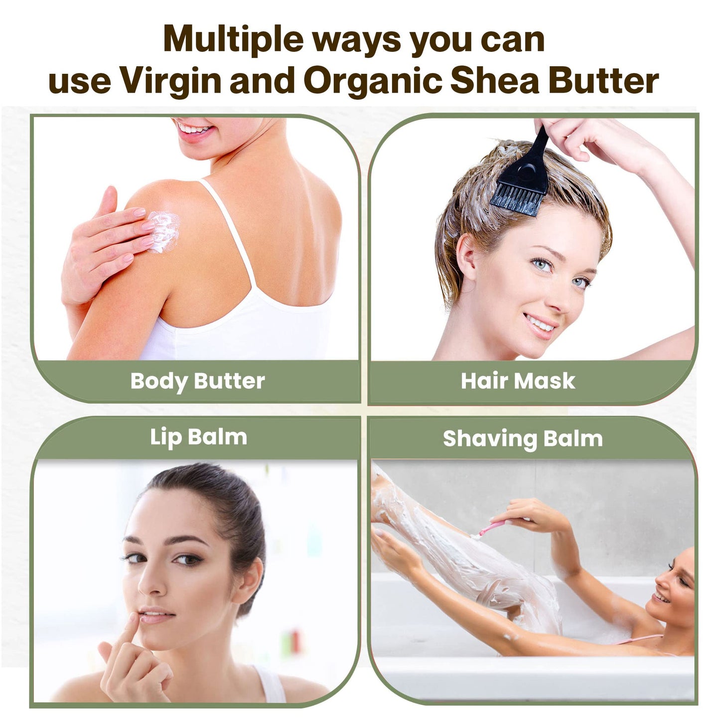 uh*Roh*Muh Shea Butter (Virgin) (Organic - USDA Certified) (Ghana) (Net Wt:0.8Kg/1.7lb) (Pack of 1)