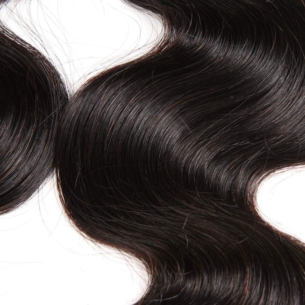2x6 Skinlike HD Transparent Lace Closure Body Wave Closure 0.1mm Invisible Lace 100% Virgin Human Hair Lace Closure Pre Plucked Natural Hairline (14 Inch)