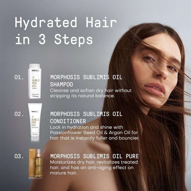 FRAMESI Morphosis Pure Hair Oil - Moisturizing & Revitalizing Formula | 3.4 fl oz, Color Safe