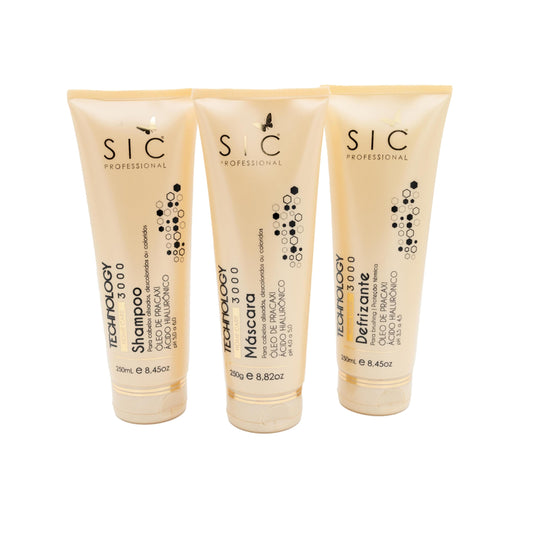 SIC Technology 3000 Home Care Kit – Shampoo, Mask & Defrizzer with Pracaxi Oil & Hyaluronic Acid – Hydrates, Nourishes, Repairs Damage, Reduces Frizz & Prolongs Straightening Effects Hair Care System
