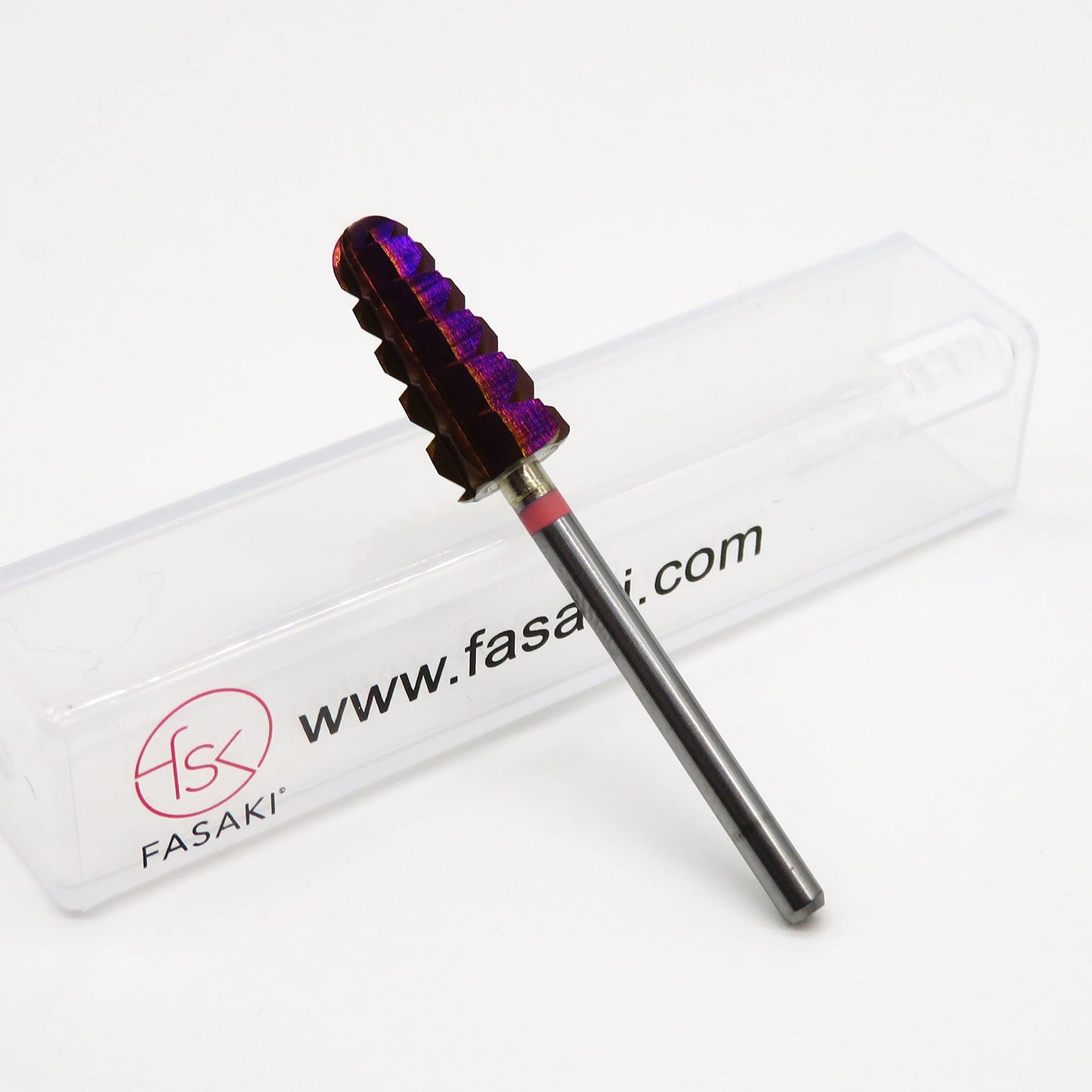 Fasaki VOLCANO 3XC Tungsten Carbide Nail Drill Bits 3/32 - Fastest Safety Remove Acrylic, Hard Gel, Save Time Long-Lasting Nail Drill Bits With Purple Coarse Cover