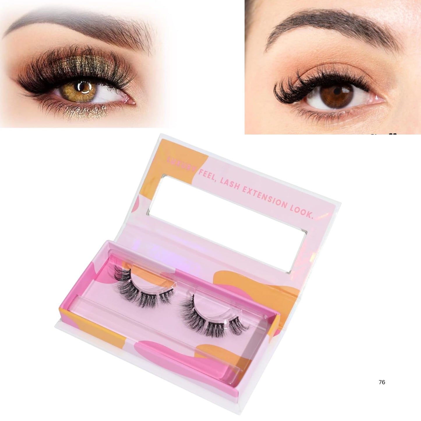 Mega Texture Lash Extension Look DIY Lashes by SoCal Beauty - Salon-Quality Faux Mink Lashes - Easy to Apply, Reusable, Lightweight & Cruelty-Free