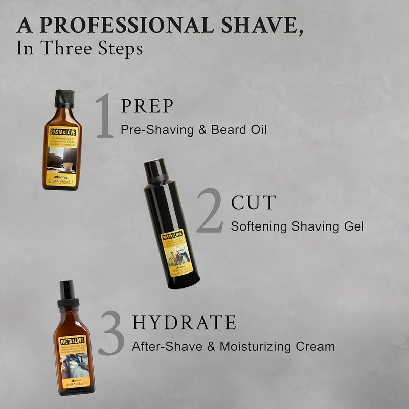 Davines Softening Shaving Gel - Rich Lather for Close, Comfortable Shave | 6.76 Fl Oz