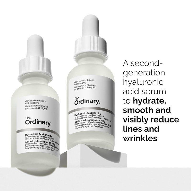 The Ordinary Serum Favorites Set | Hydrating Hyaluronic Acid, Niacinamide & Caffeine Solutions for Brightening Skin Care