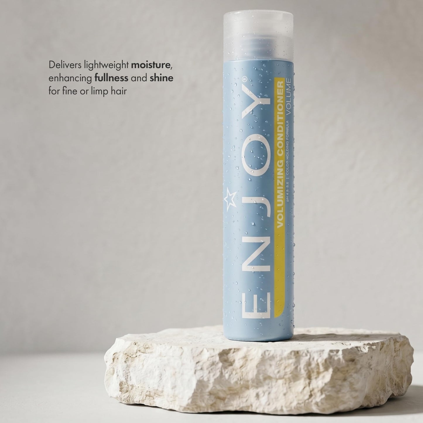 Enjoy Volumizing Conditioner, Lightweight Moisture and Body for Fine or Limp Hair, Shine-Enhancing and Fuller-Looking Strands, pH 4.5–5.5, 10.1 Fl Oz