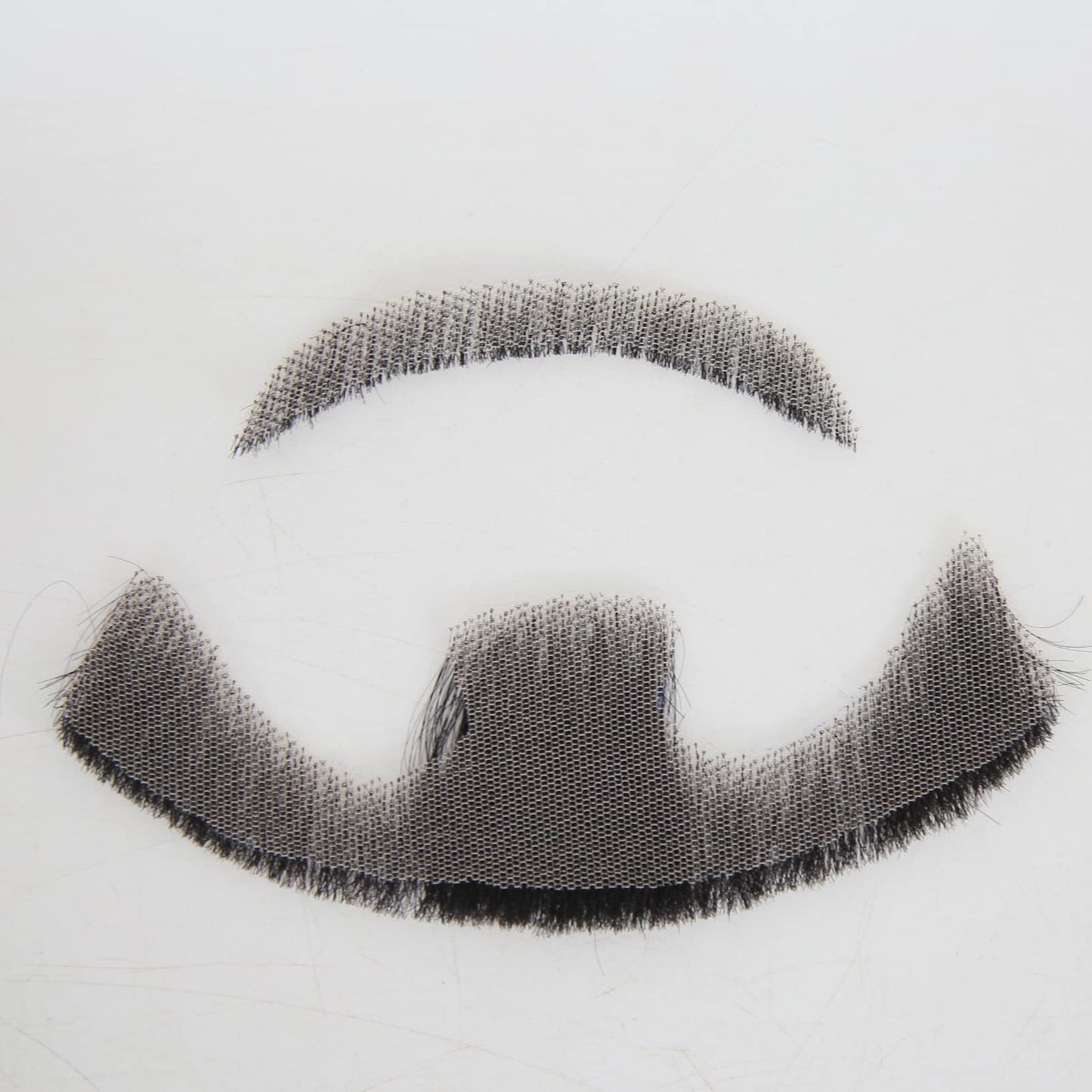 zigzag hair Face Beard Extension Human Hair Mustache Black Costume Fake Beard for Adults Men Realistic Makeup Lace Invisible False Beards (Black, Beard 7)