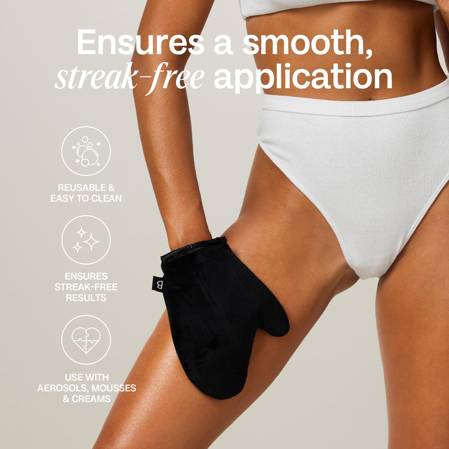 Bali Body Dark Self-Tanning Mousse + Mitt Bundle | Natural Looking Perfect Bronzed Shade | Streak-Free Green Based Tinted Self-Tanner + Reusable Stain-Free Tan Applicator | Vegan, Cruelty Free