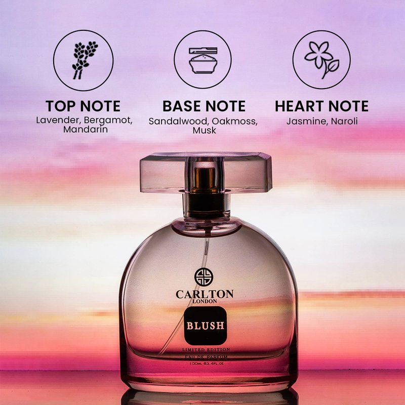 Carlton London Blush Perfume for Women - 100ml Long Lasting EDP Premium Women's Perfume with Lavender, Jasmine, Musk & Sandalwood, Premium Luxury Fragrance, Birthday Gifts for Woman