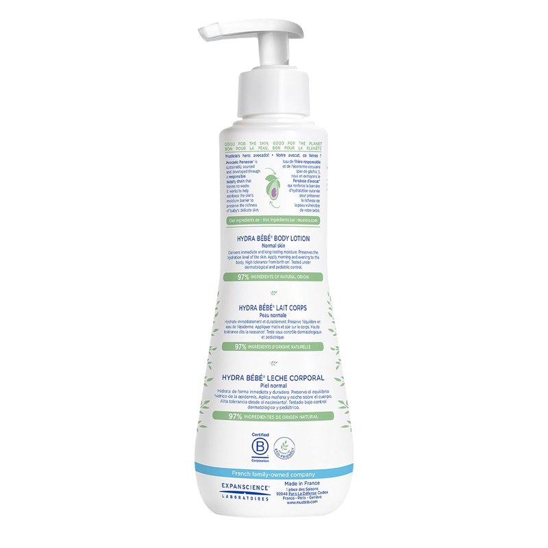 Mustela Hydra Bebe Body Lotion - Daily Moisturizing Baby Lotion with Avocado & Jojoba Oil | Multiple Sizes Available