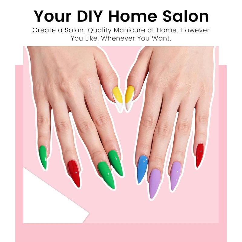 53 Pcs Gel Nail Polish Kit - UV Light & Nail Drill, 35 Colors with Glossy, Matte & Glitter Finishes | Perfect DIY Home Manicure Gift for Women