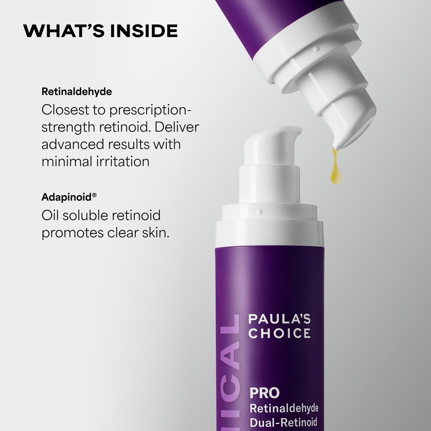 Paula’s Choice Pro Retinaldehyde Dual-Retinoid Advanced Treatment, High Potency Anti-Aging Serum for Breakout-Prone Skin, Radiance & Rough, Bumpy Texture, Fragrance-Free, 0.17 Fl. Oz.
