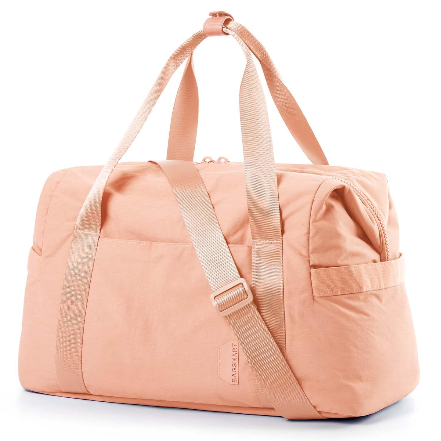 BAGSMART BAGSMART Gym Bag for Women, Carry on Weekender Overnight Bag, Travel Duffel Bags with Trolley Sleeve, Personal Item Travel Bag Tote Bag Workout Dance Bag(Orange,Medium)