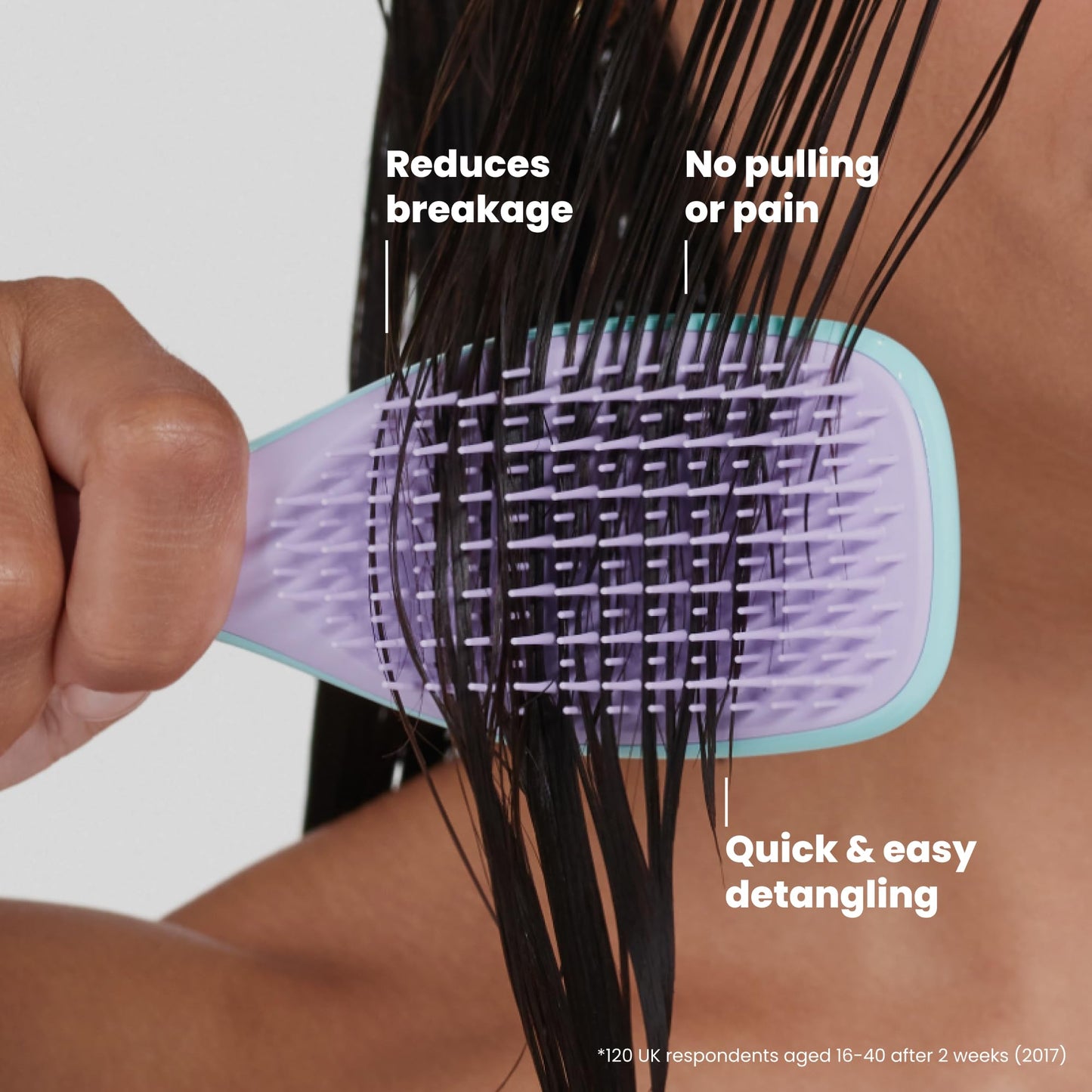 Tangle Teezer Ultimate Detangler Mini Hair Brush, Wisteria Leaf
