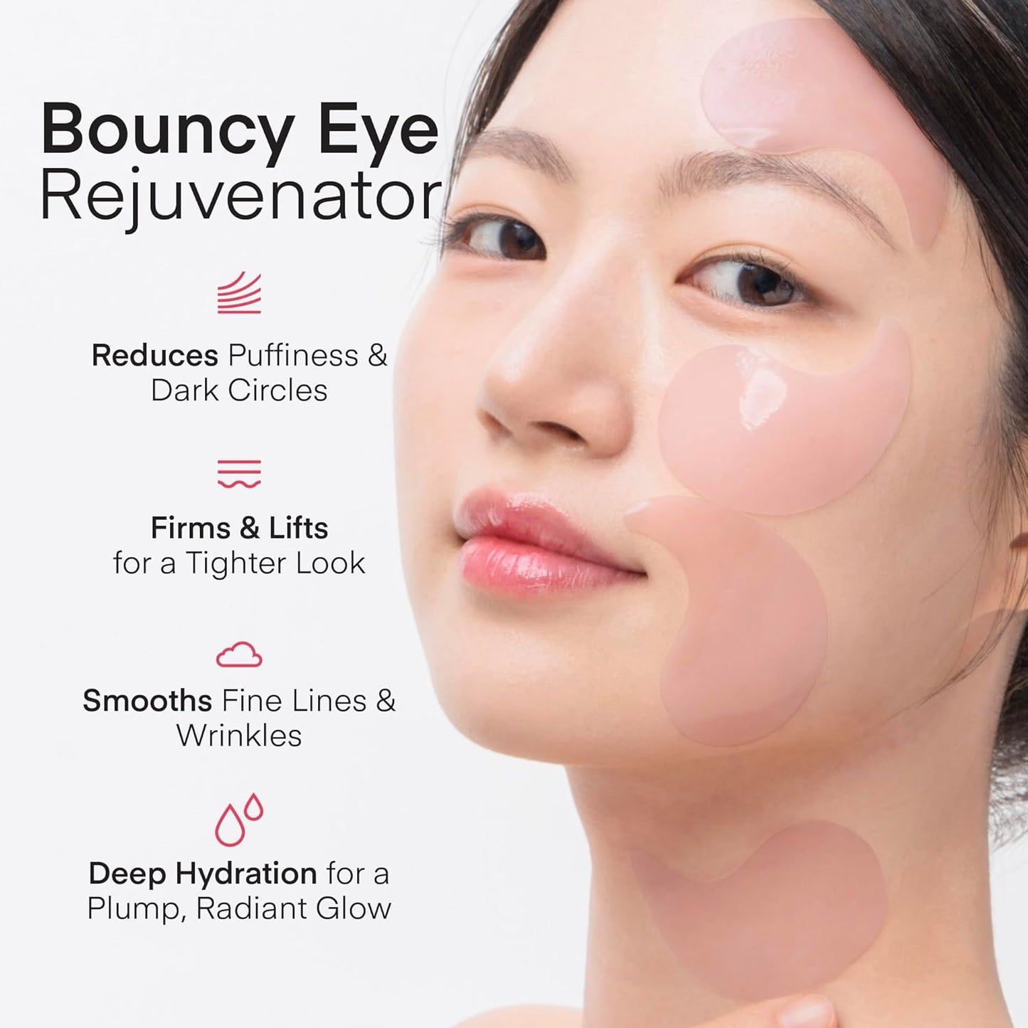 Peptide Collagen Under Eye Patches - 60 Hydrogel Masks for Puffy Eyes, Dark Circles & Wrinkles | Anti-Aging Eye Gel Pads