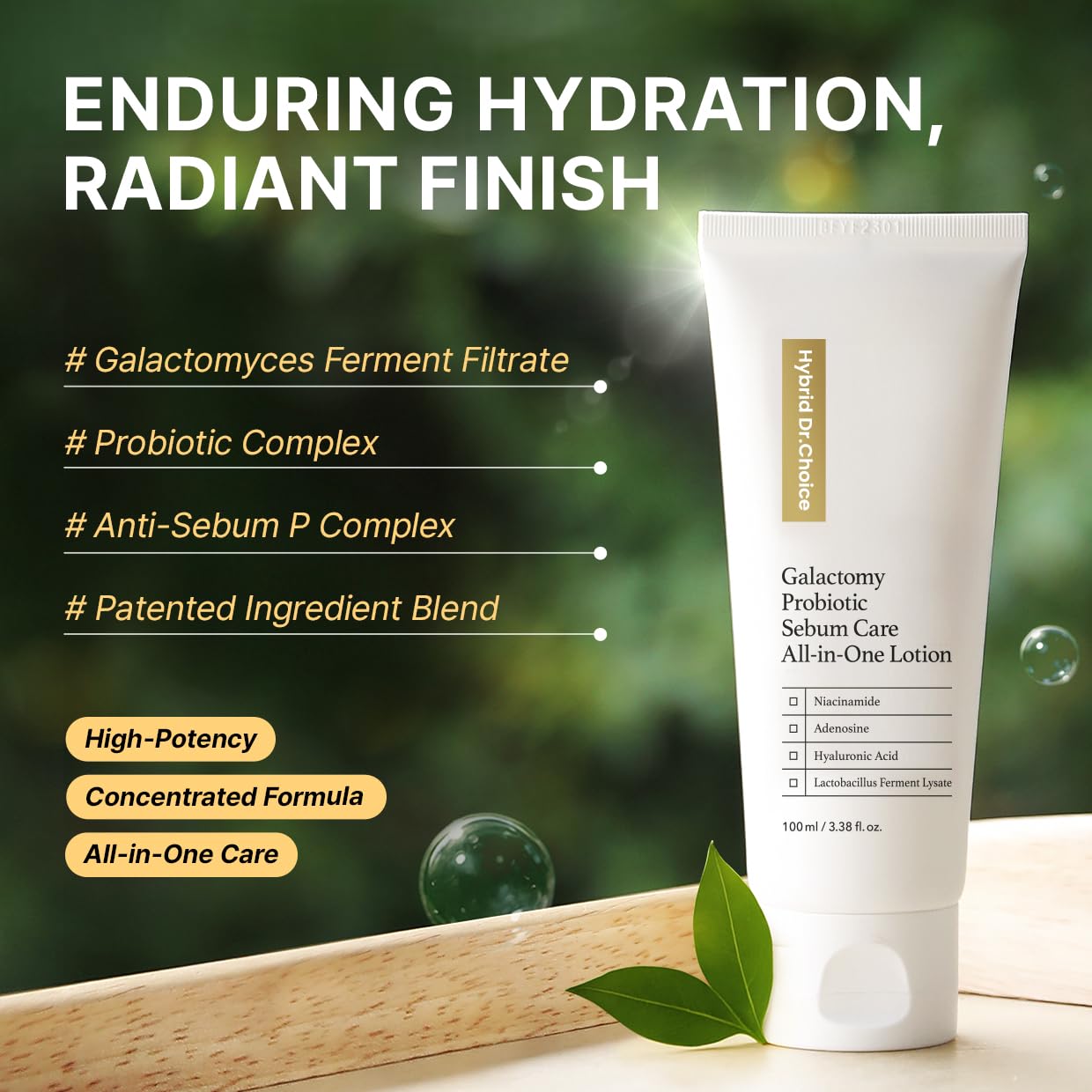 Hybrid Dr.Choice Galactomy Probiotic Sebum Care All-in-One Lotion Galactomyces Tranexamate PDRN hyaluronic acid