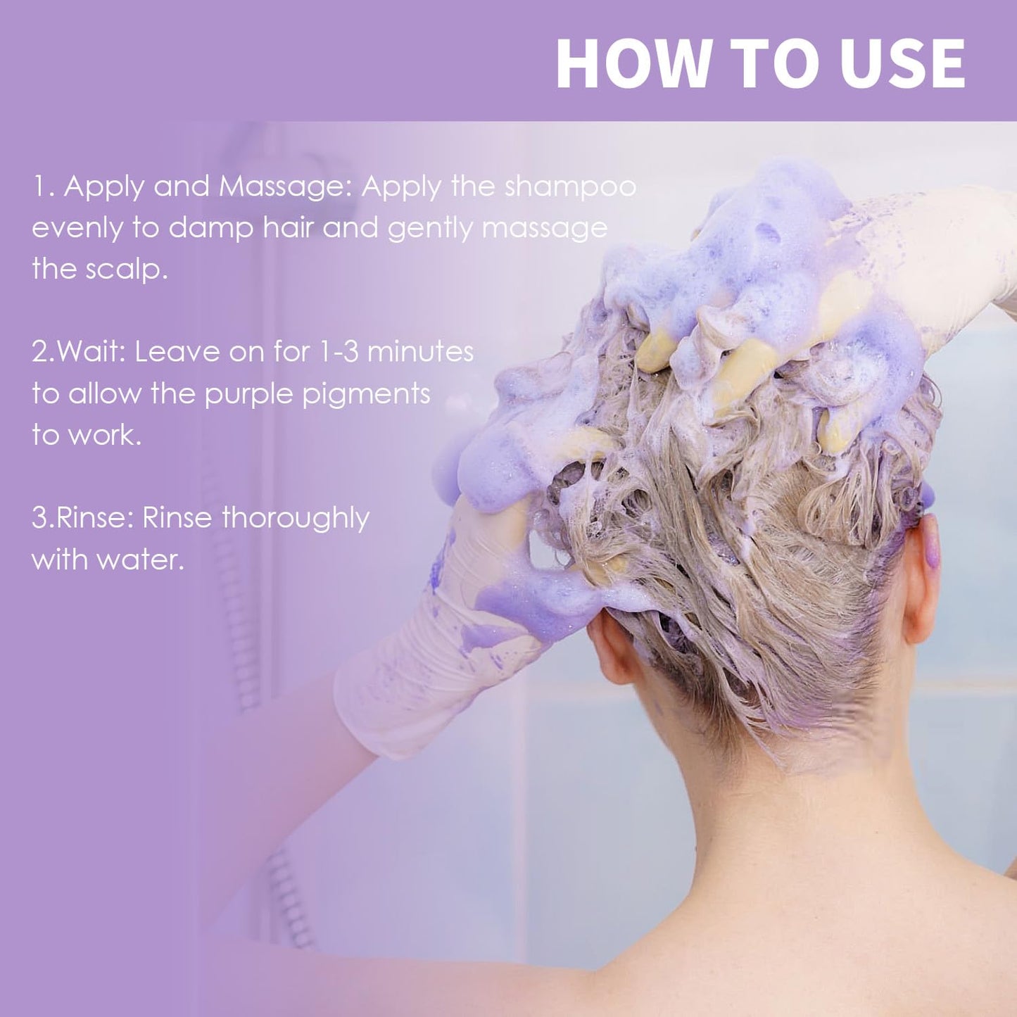 Danliss Purple Shampoo, Sulfate-Free Brass for Blonde, Silver, or Brown Hair Removes Yellow Tones & Conditions. Neutralizes Brassy Tones in Bleached or Highlighted Hair with Salicylic Acid 8.45 oz