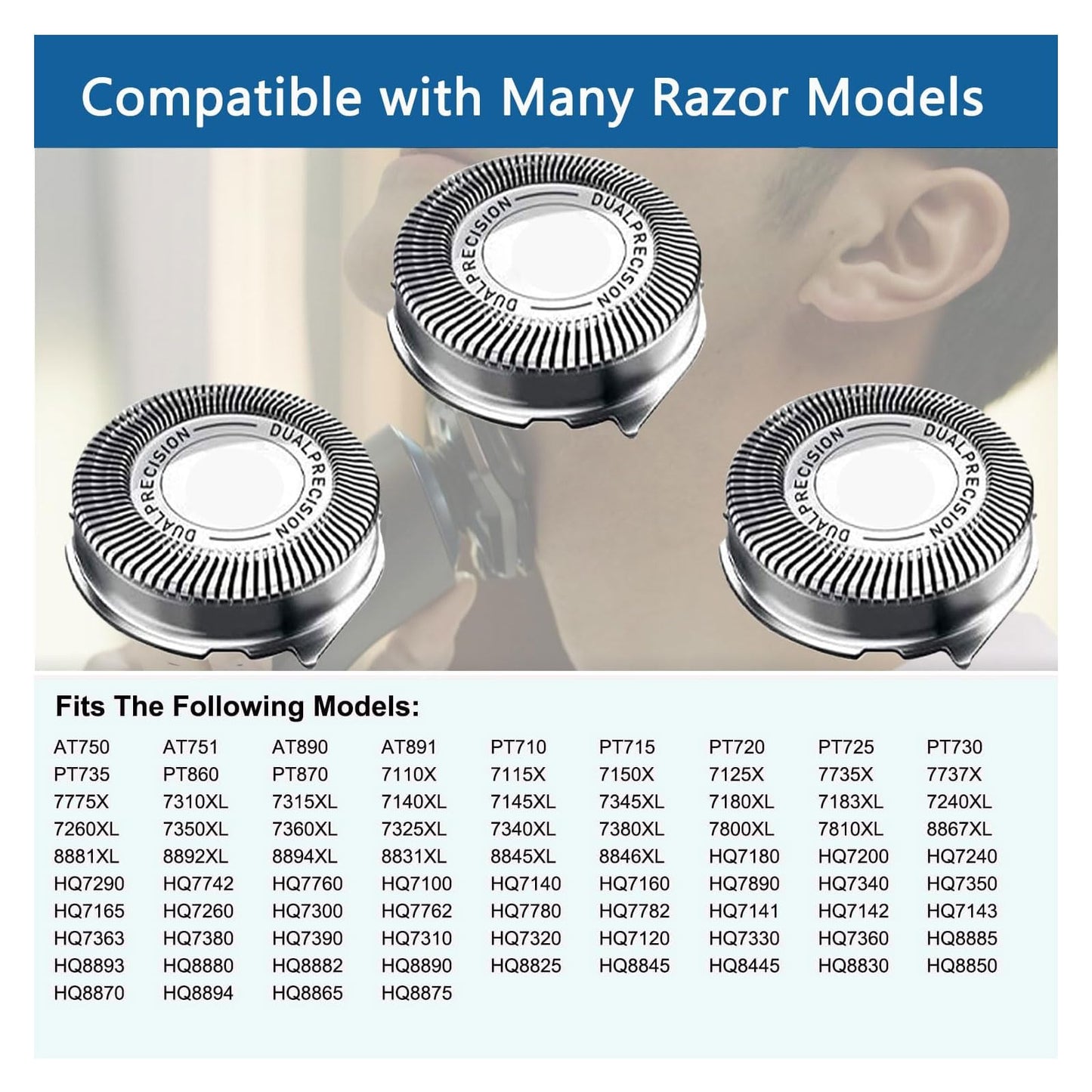 P-SH50Head-HQ8 Razors Replacement Head for Shaver HQ8 Sh0 All Head Whole Head