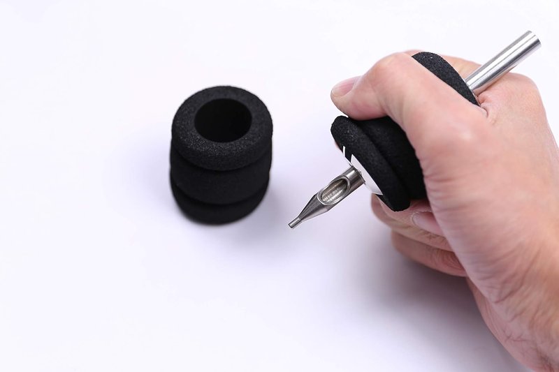 Tattoo Foam Grip Covers - 20-Pack for 1-Inch Tubes | Black Foam Comfort