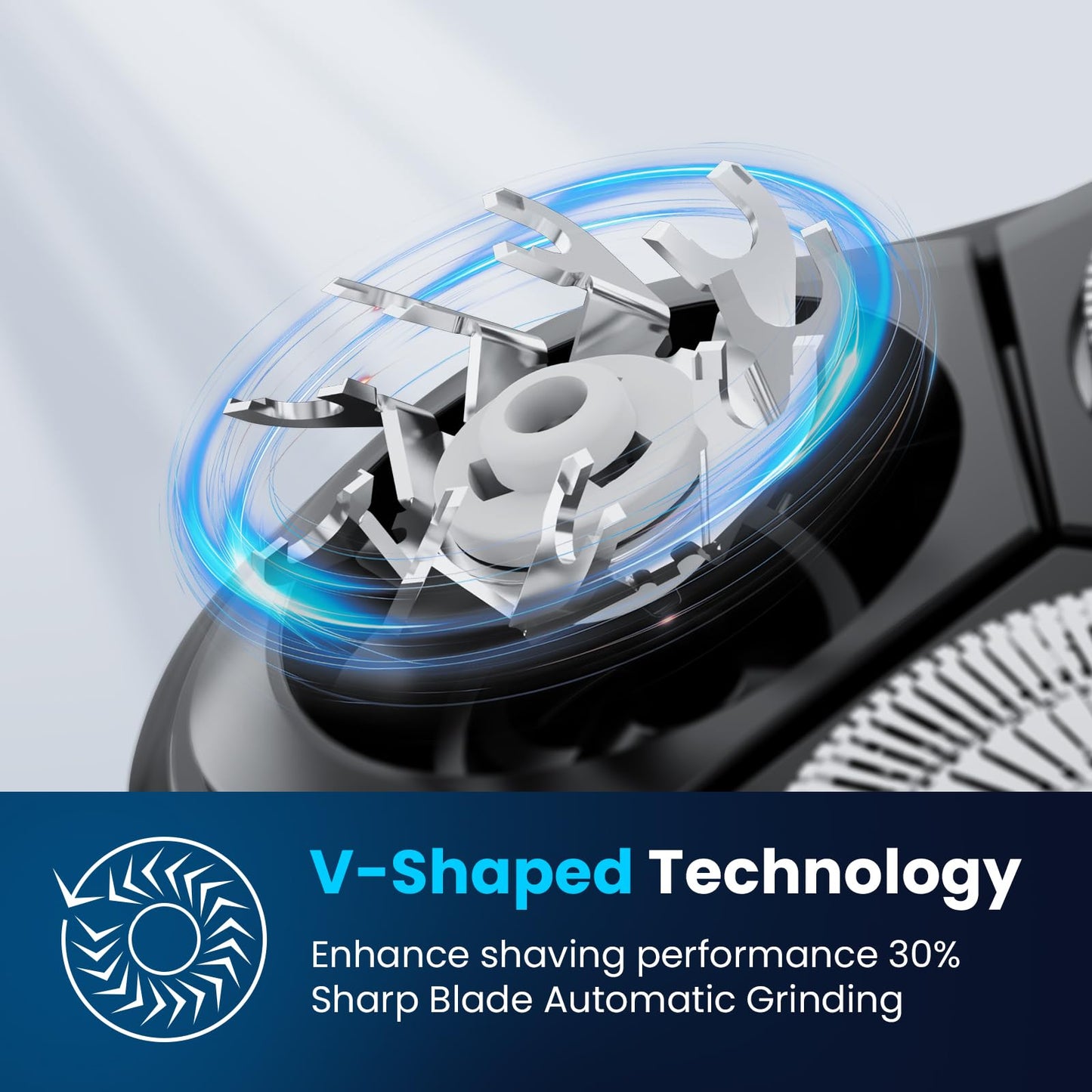 Electric Razor for Men Waterproof: Upgraded Rechargeable IPX7 Waterproof Shaver, Perfect for Men with Sensitive Skin and Travelers with Pop-Up Trimmer, Wet/Dry Shaving and Shower Use