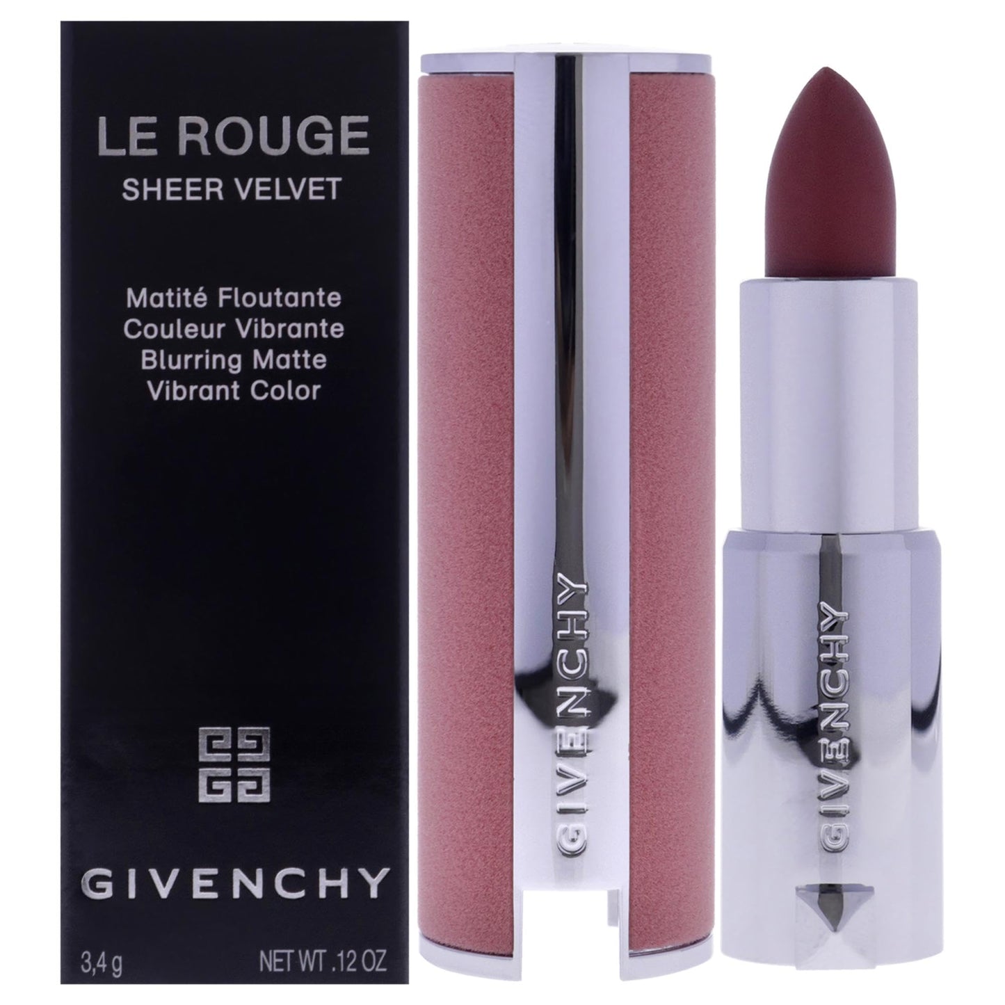 Le Rouge Sheer Velvet Matte Lipstick - N27 Rouge Infuse by Givenchy for Women - 0.11 oz Lipstick