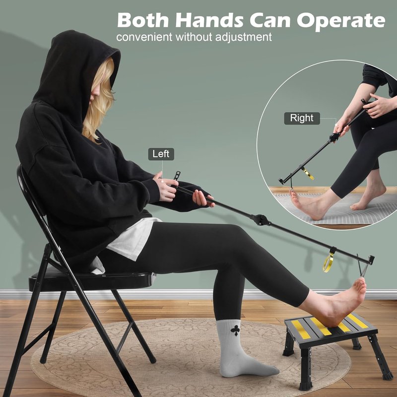 Long Handle Toenail Clippers with Magnifier - Ergonomic Design for Seniors & Arthritis | Heavy-Duty, No-Bend Trimming (40cm, Black)