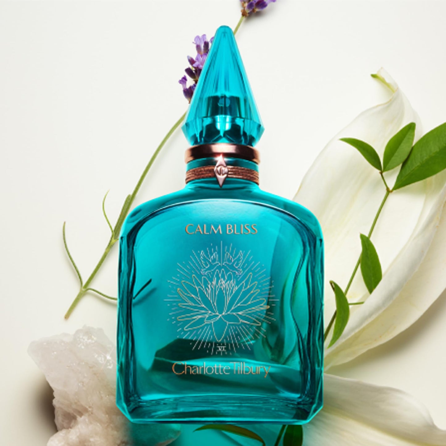 Charlotte Tilbury Calm Bliss Eau De Parfum - Pheromone Enhancing Floral Perfume Enriched with Naturally-Derived Oils - Long-Lasting Scent with Notes of Neroli Oil, Watery Accord & Lavandin Oil (100ml)