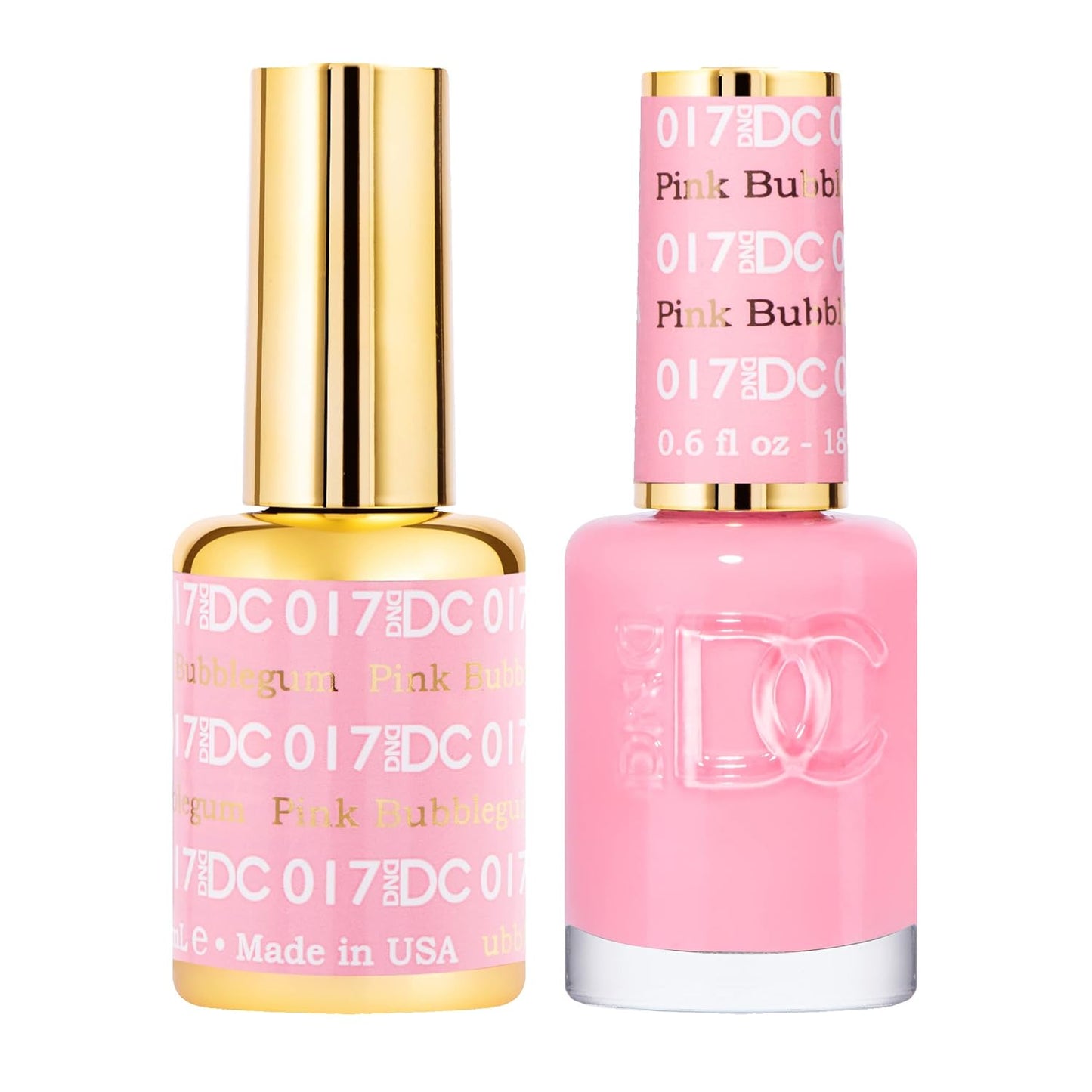 DND DC Gel Polish Set - Pink Collection | UV/LED Gel & Air Dry Nail Lacquer Duo, 0.5 Fl Oz Each
