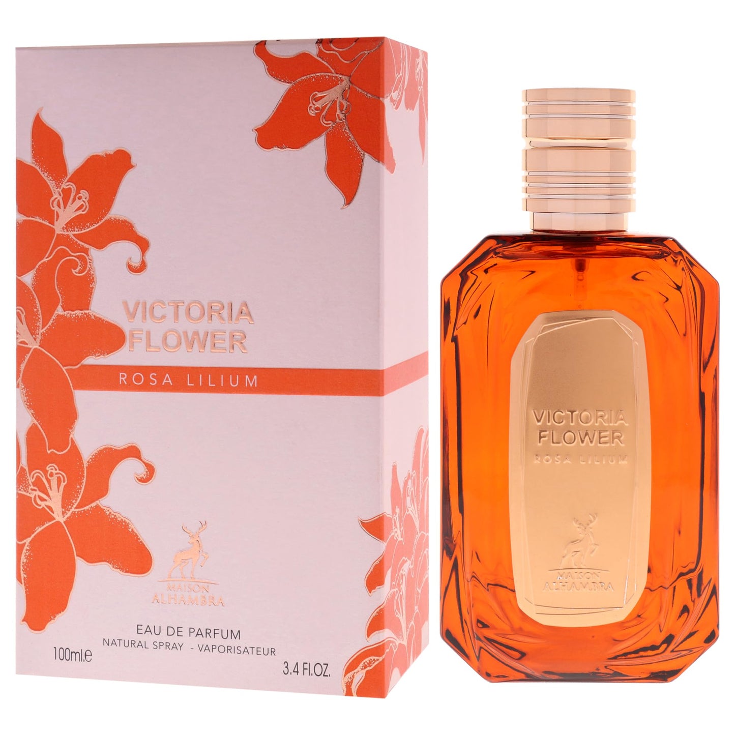 Victoria Flower - Rosa Lilium by Maison Alhambra for Women - 3.4 oz EDP Spray