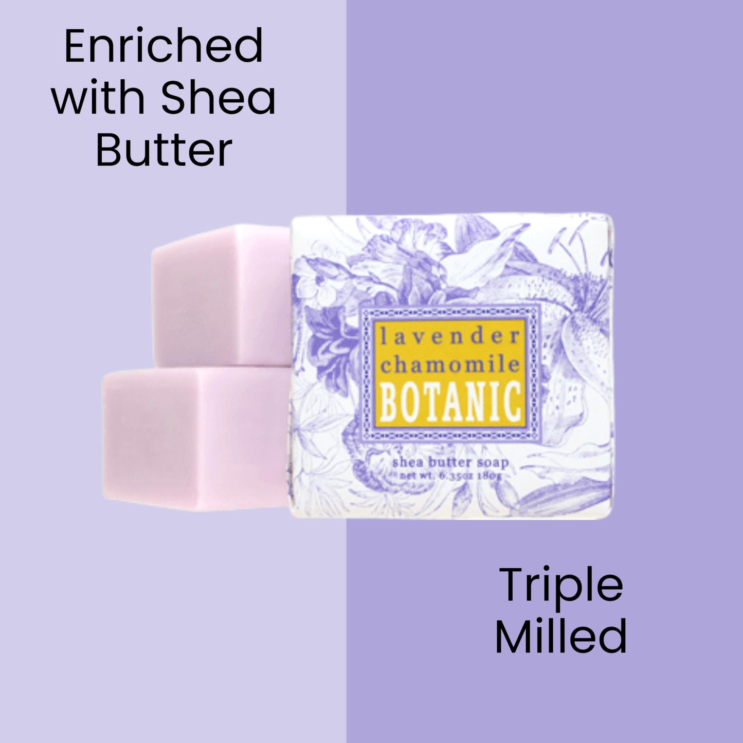 Greenwich Bay Mini Botanical Soap Bars 12 Pack 1.9 oz Each Individually Wrapped Guest Soaps for Airbnb, Spa, Travel, Bath Travel Size Bar Soap Set, Lavender Chamomile Calming Scent