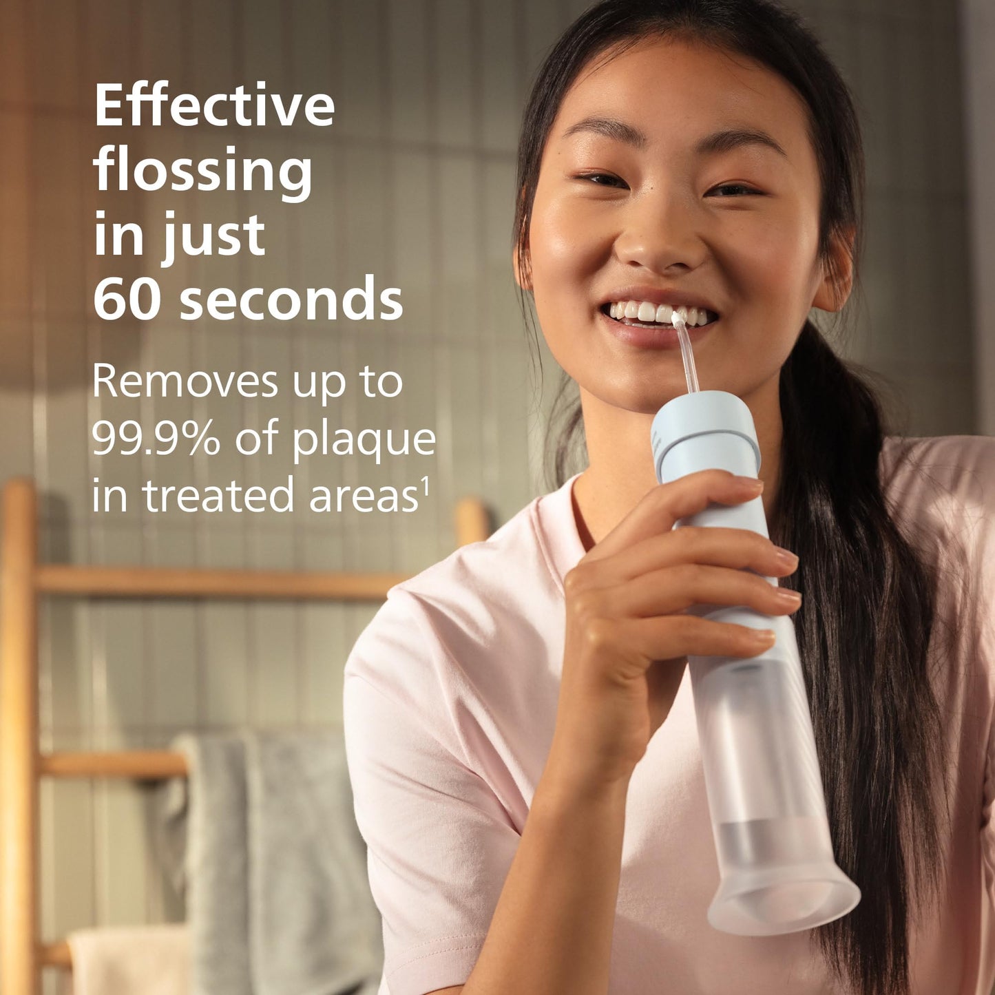 Philips Sonicare Compact Flosser 1000, Portable Water Flosser with 3 Flossing Modes, IPX7 Waterproof Oral Irrigator, Travel Friendly