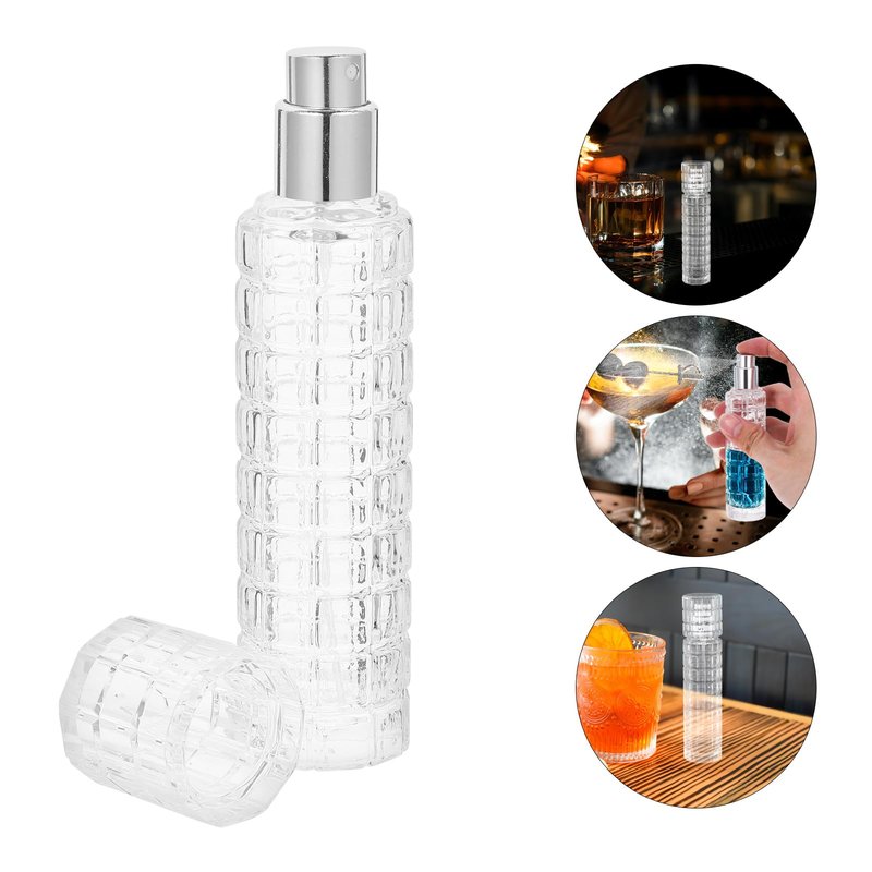 Zerodeko Cocktail Sprayer Refillable Glass Bitters Bottle 4.84X3.30X1.10In Lightweight Bar Tool for Perfume Mist and Cocktail Spray Travel Use
