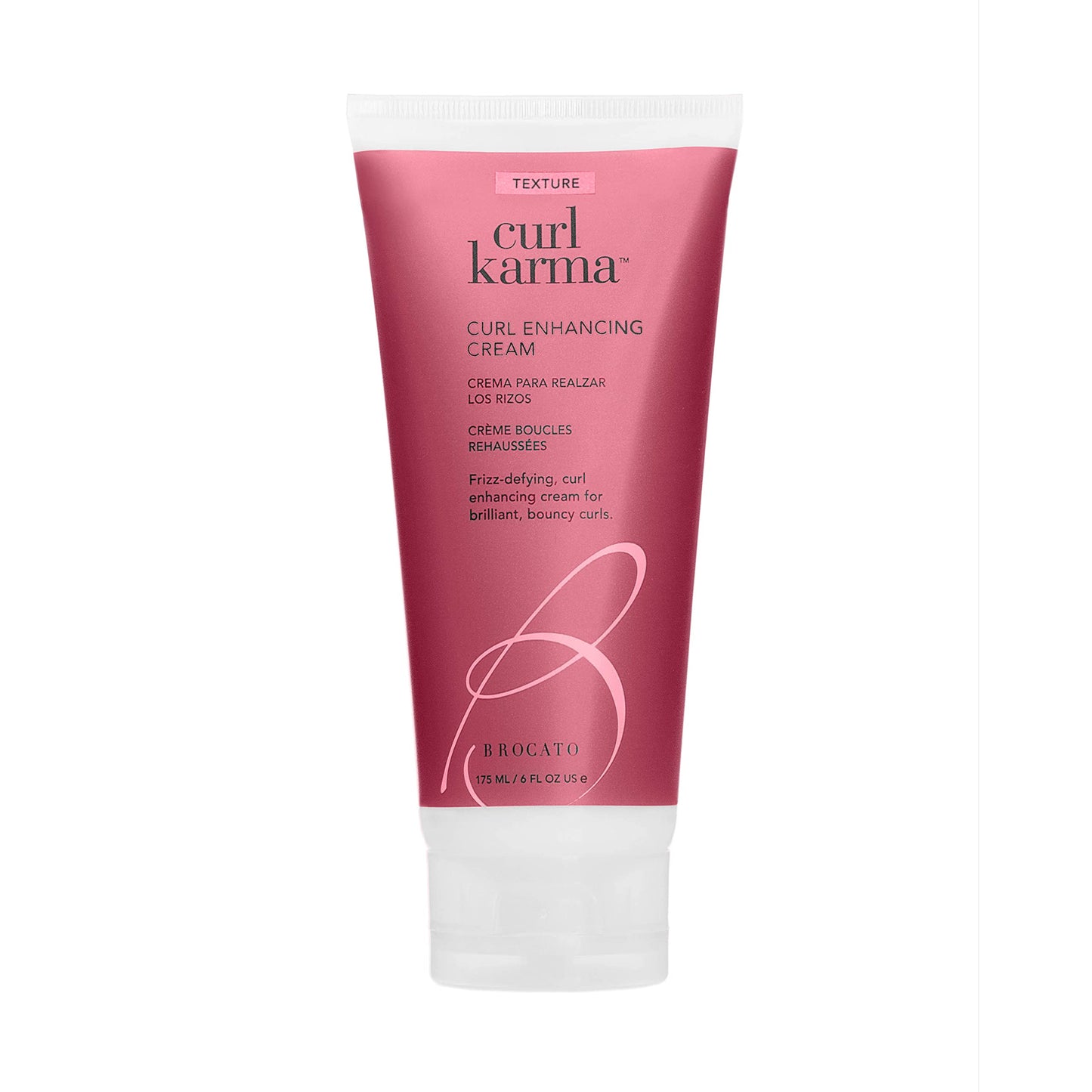 Brocato Curl Karma, Curl Enhancing Cream, 6 Fl Oz | Defining & Moisturizing Curl Crème | Fights Frizz, Adds Bounce & Shape | All Day Control