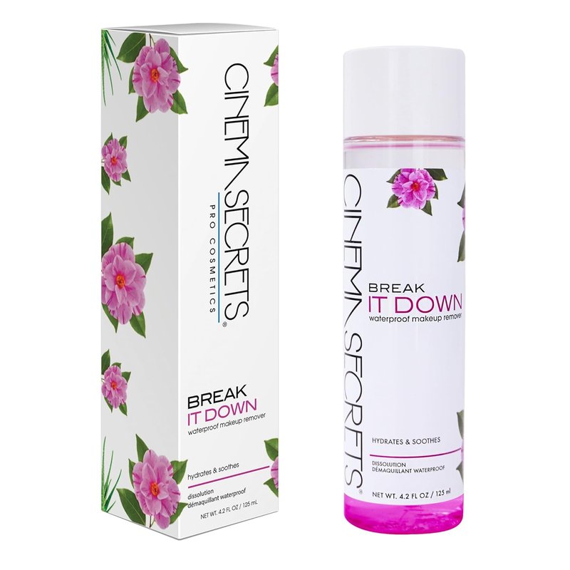 Cinema Secrets Break It Down Makeup Remover - Dual-Phase Hydrating Cleanser for Long-Wear Makeup | Soothing & Paraben-Free