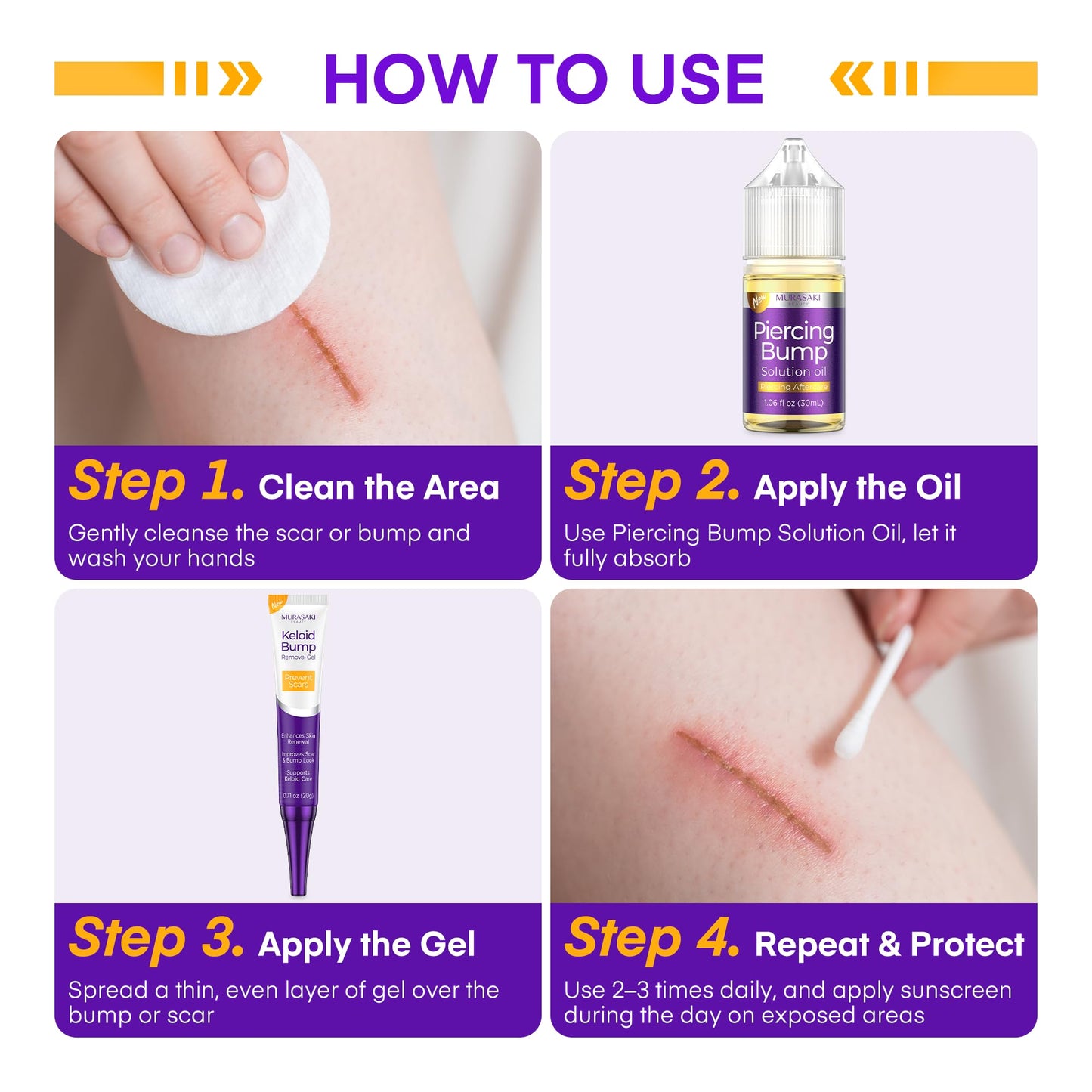 Keloid Bump Removal Gel | For Piercing Bumps, Keloids, Hypertrophic Scars & Acne Marks | With Salicylic Acid, Centella, EGF & Ceramides | Smooths, Hydrates & Supports Skin Renewal – 0.71 oz / 20g