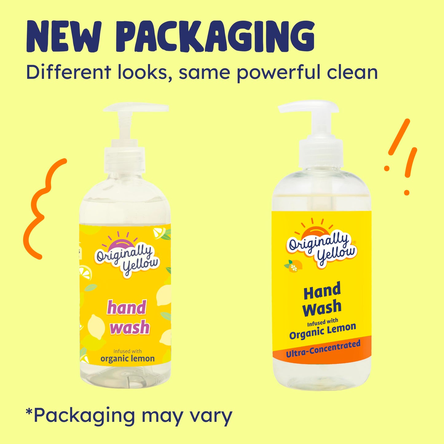 Originally Yellow Hand Soap Infused with Organic Lemon | Gentle Hand Soap |, 16 Fl Oz (3-Pack)
