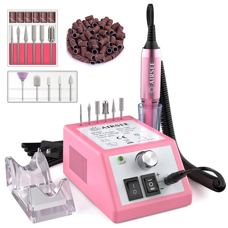 Professional Electric Nail Efile Machine - 20000RPM Nail Drill with 11 Bits & 56 Sanding Bands | Manicure Tools for Acrylic Nails