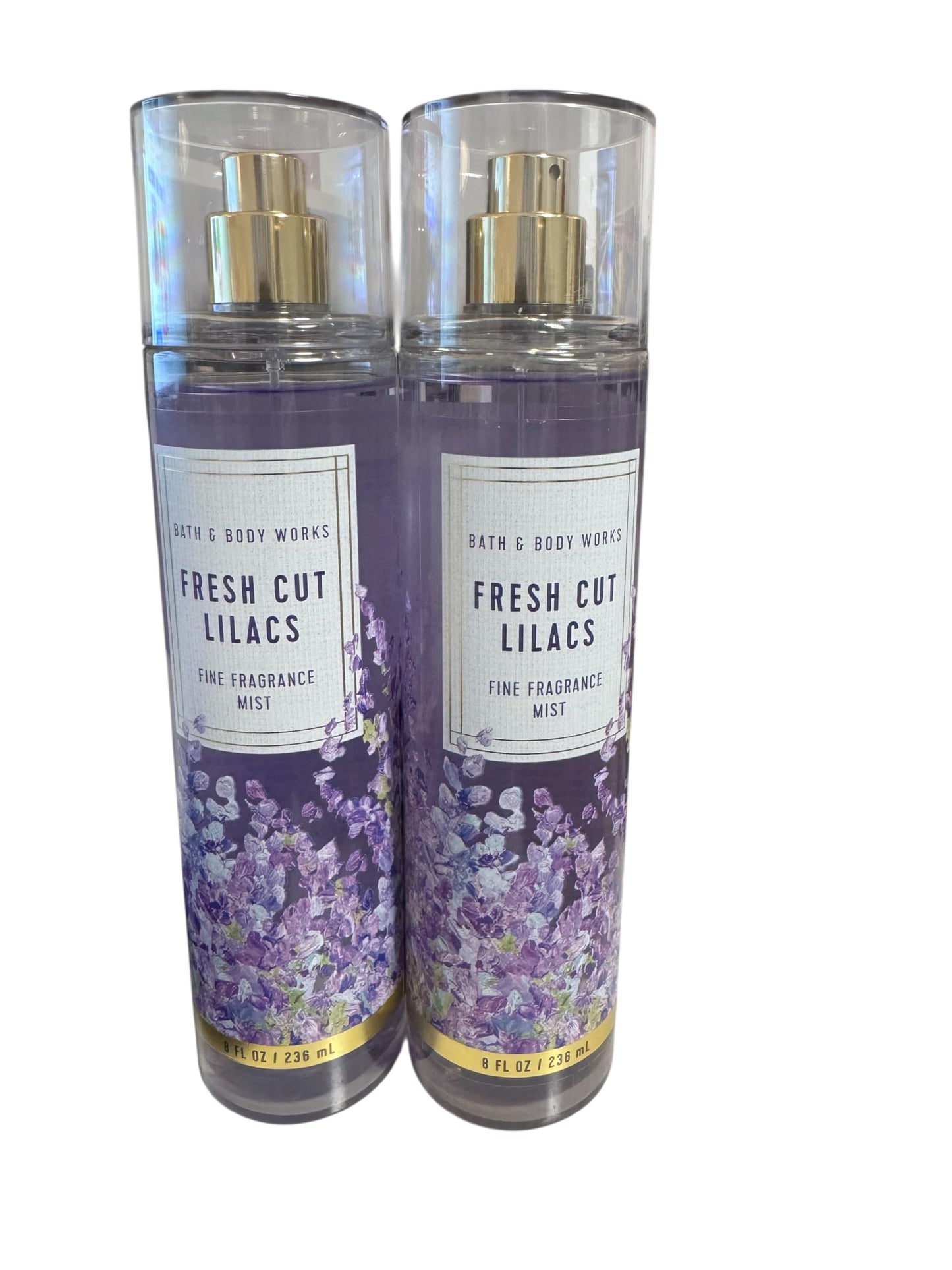 Bath and Body Works Fresh Cut Lilacs Fine Fragrance Mists Pack Of 2 8 oz. Bottles (Fresh Cut Lilacs)