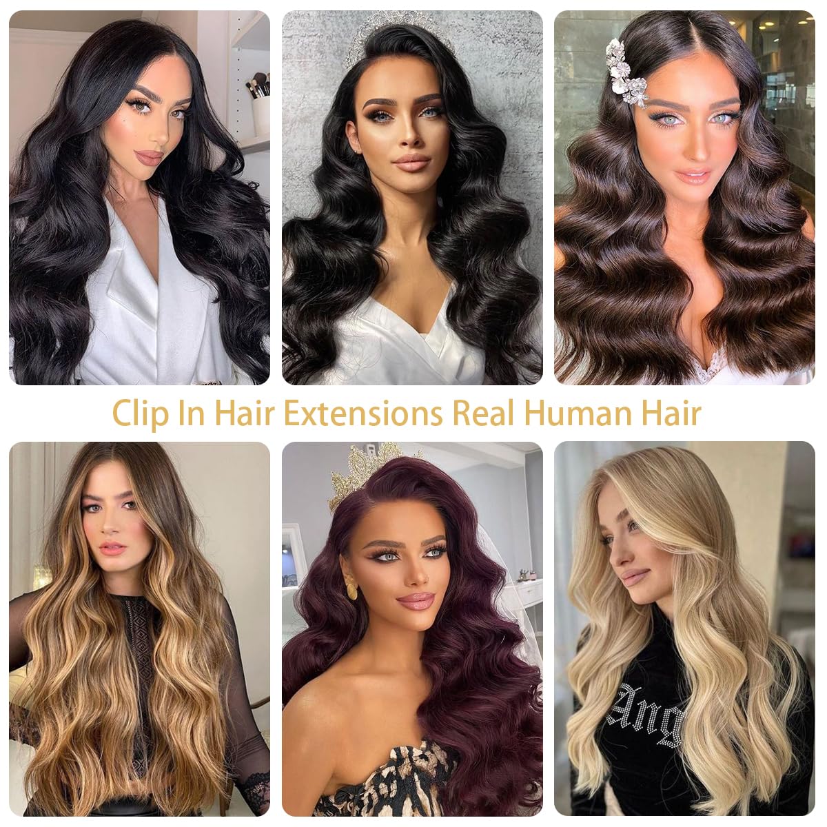 Clip in Hair Extensions,120g/7Pcs Human Hair Clip in Extensions Brazilian Virgin Human Hair Extensions for Women Straight Natural Black Seamless Invisible Hair Extensions Clip ins Double Weft 14 Inch